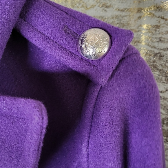Michael Kors purple double breastfed  pea coat size Small - Picture 7 of 9